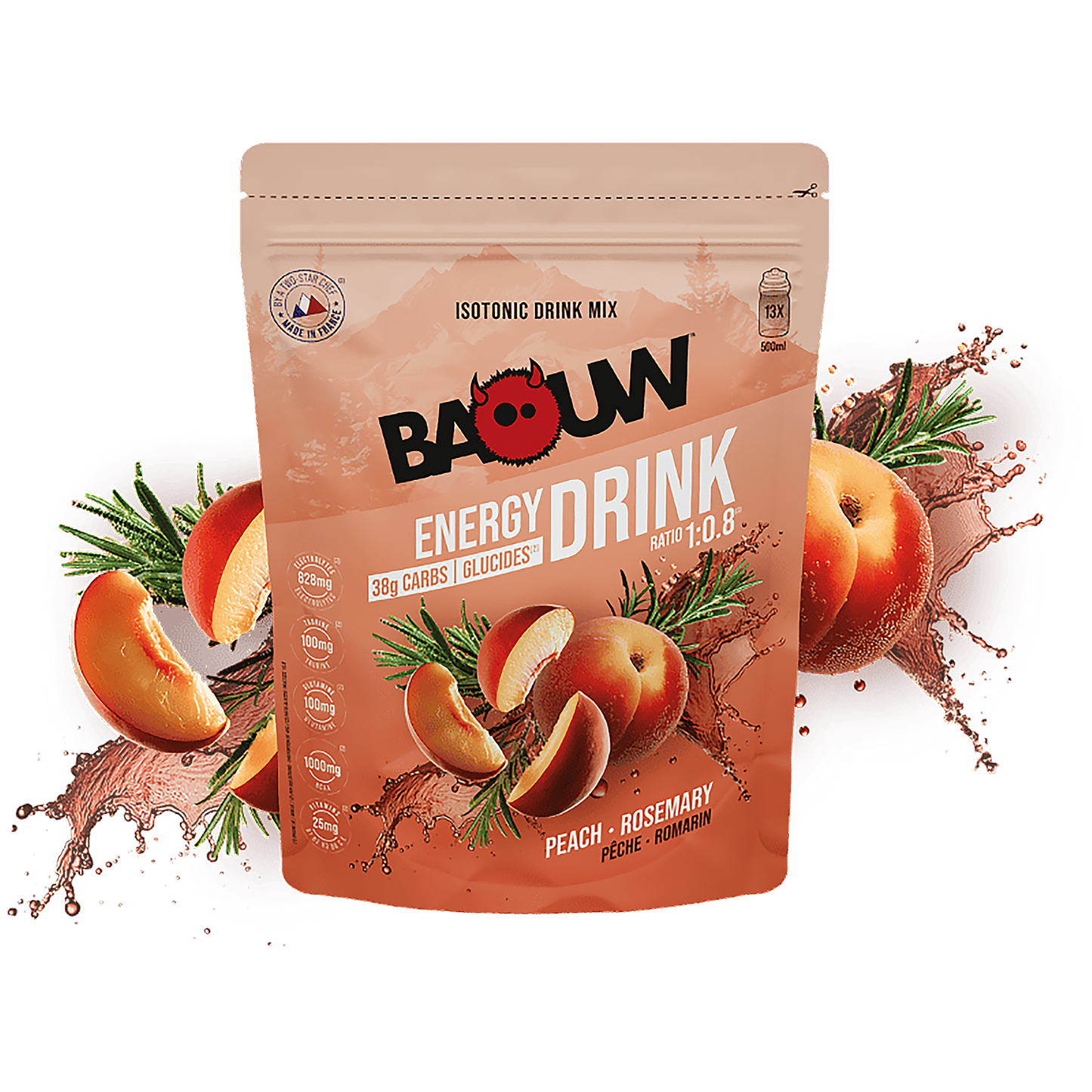 BAOUW ISOTONIC Energy Drink (585g) Peach Rosemary