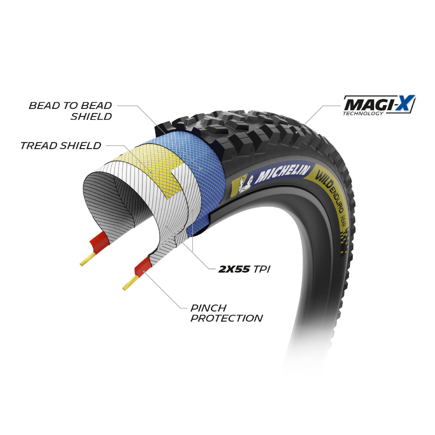 MICHELIN WILD ENDURO REAR Racing Line Dark 29x2.40 Tubeless Ready Soft Däck