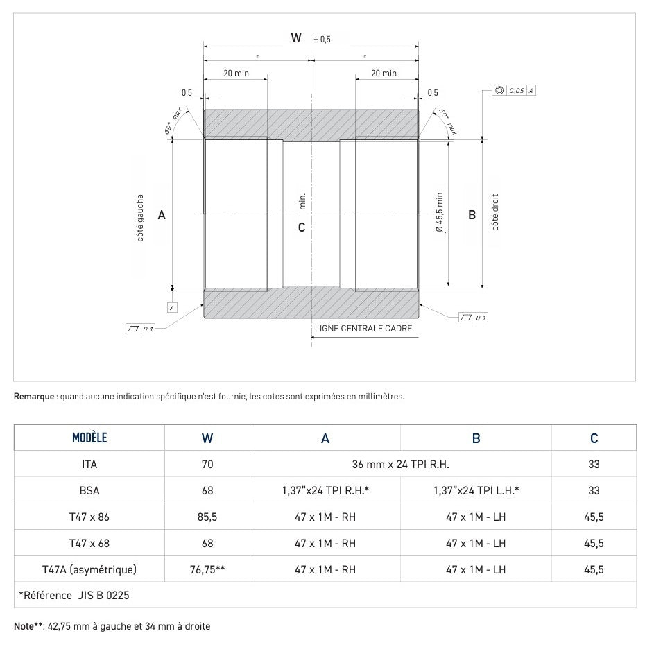 CAMPAGNOLO QCK-TECH externt vevparti - T47x86