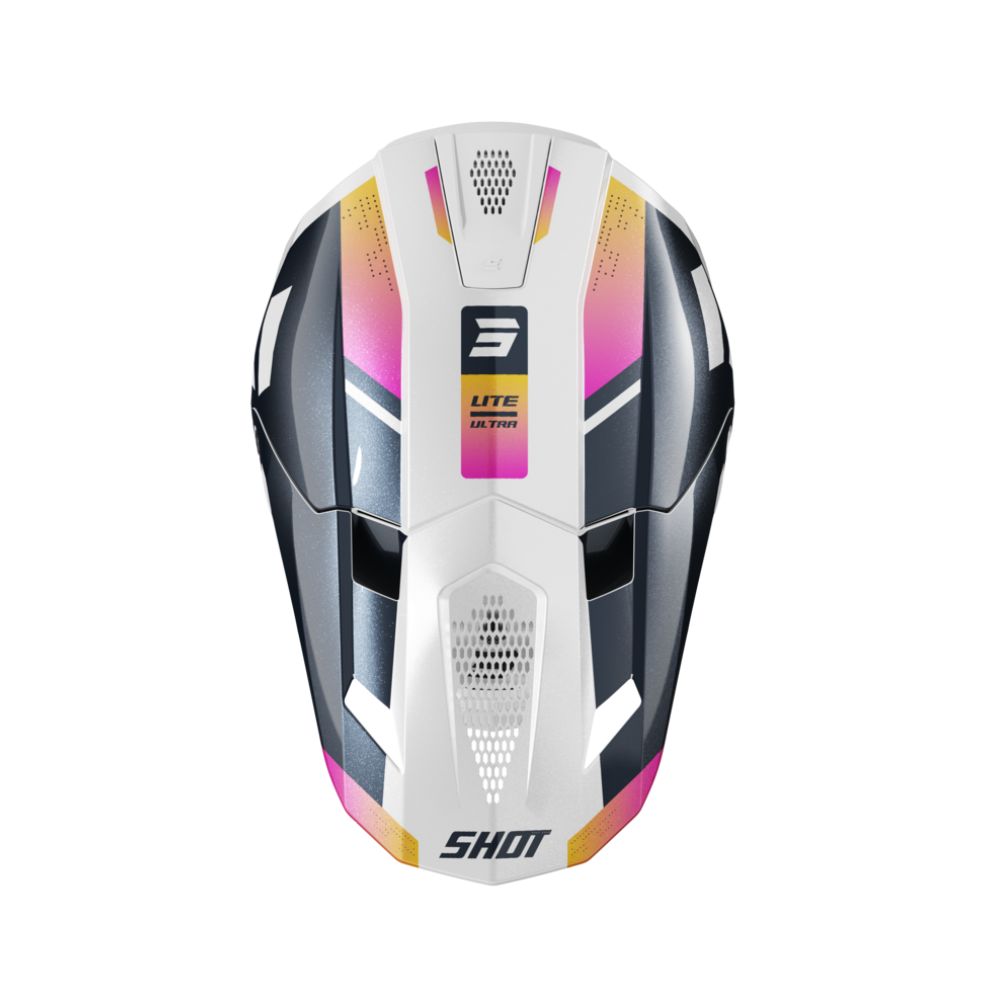 Casque BMX SHOT LITE Ultra Blue Orange Pink Pearly