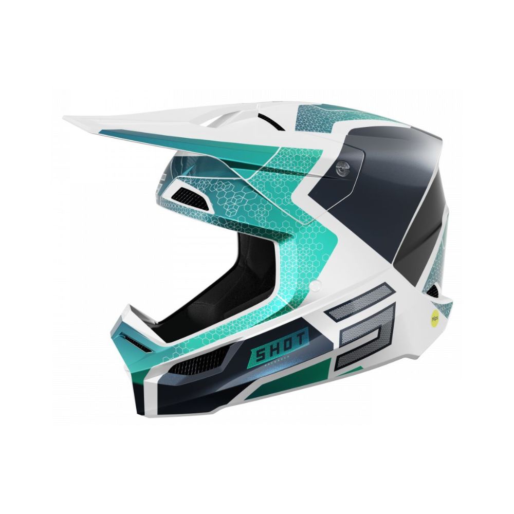 Casque BMX SHOT RACE Phaser Blue Turquoise Pearly