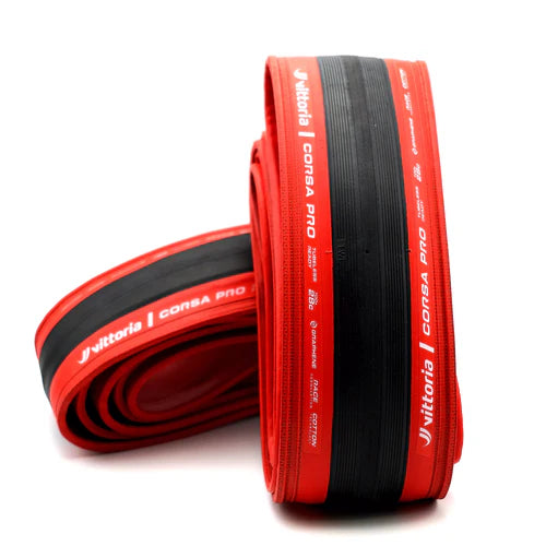 VITTORIA CORSA PRO Graphene G2.0 700c Tubeless Ready-däck - Specialutgåva Röd
