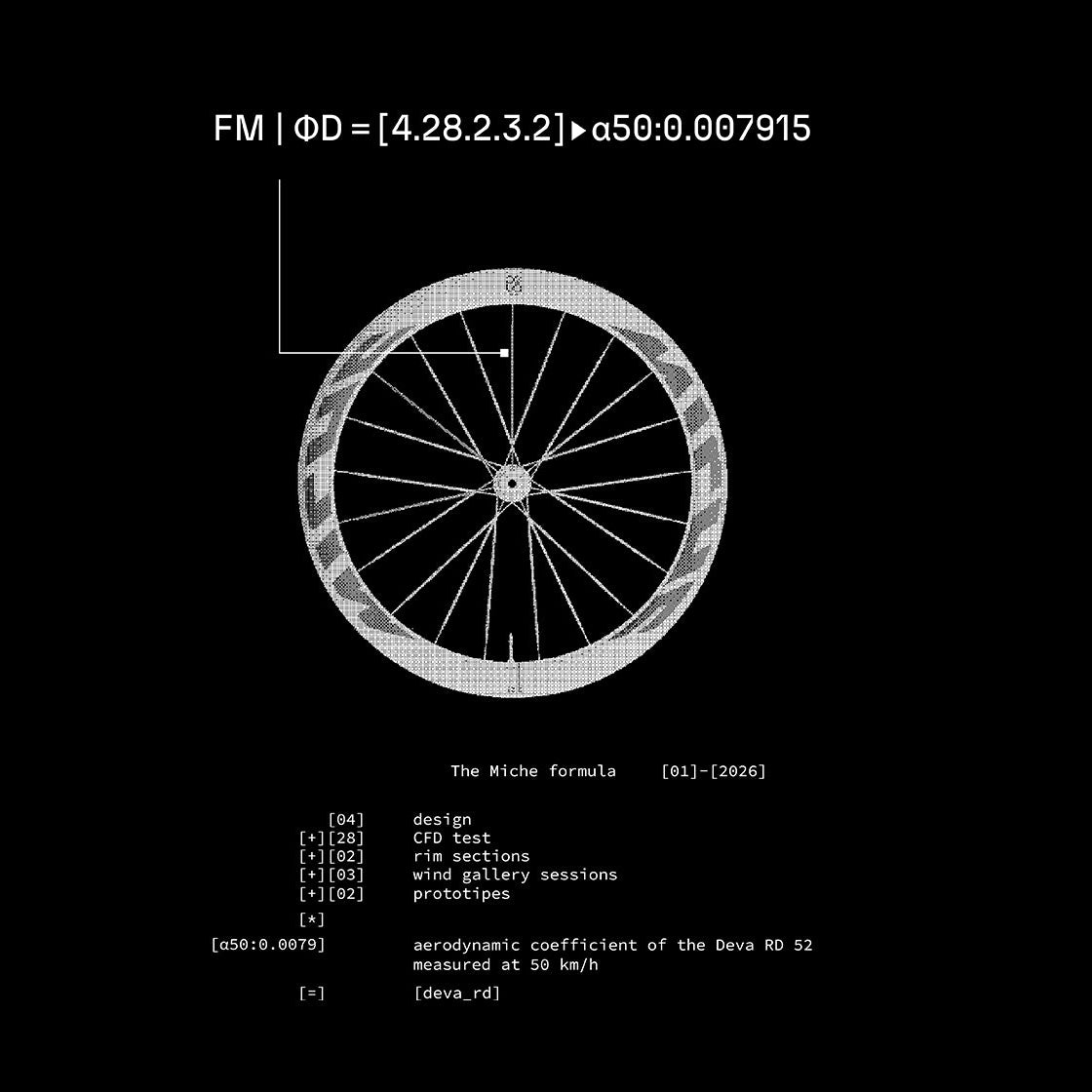 Par MICHE DEVA RD 52 Tubeless Ready-hjul (Center Lock) Silver
