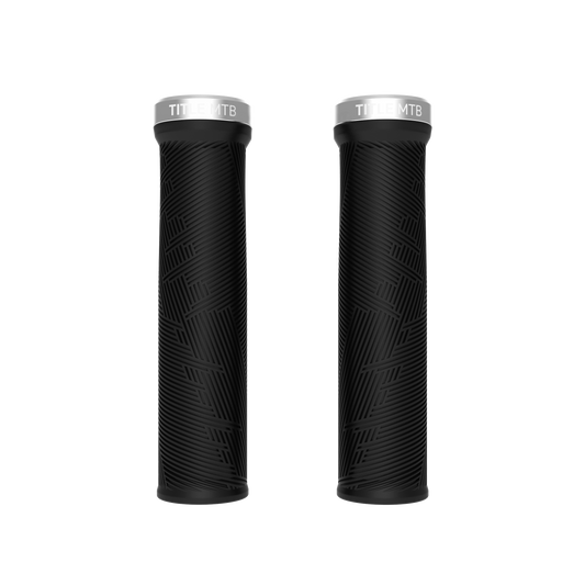 Grips Title MTB FORM Lock-On XL Svart med krom-klämma - par framifrån