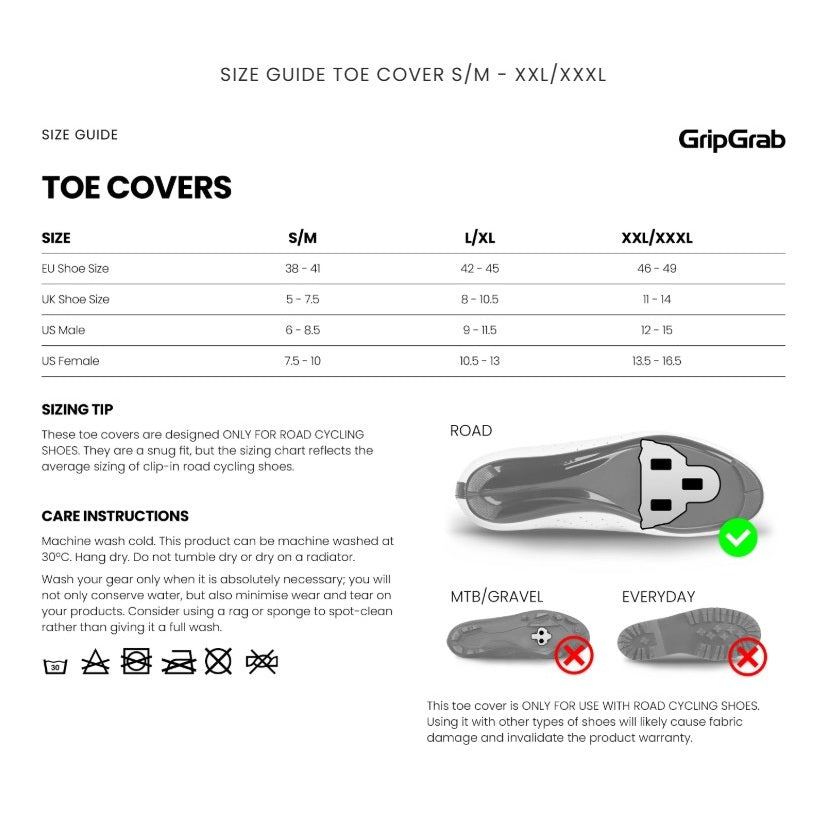 GRIPGRAB WINDPROOF Toe Covers Black