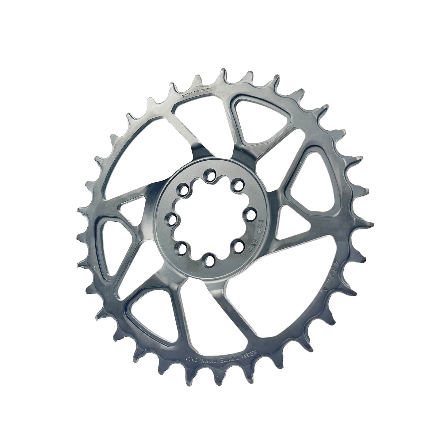 SRAM S1000 T-TYPE EAGLE BOOST 12V stål direktmonterad offset 3mm svart monokedjekrans