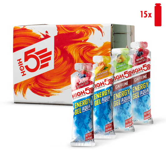 HIGH5 ENERGY GEL Aqua Pack (15 x 66g) Mix Flavors