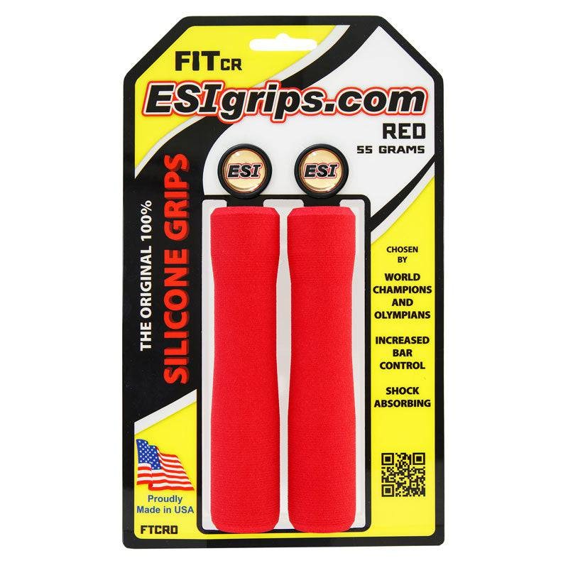 Handtag ESI FIT CR (CHUNKY/RACER'S EDGE COMBO) 130 mm Röd