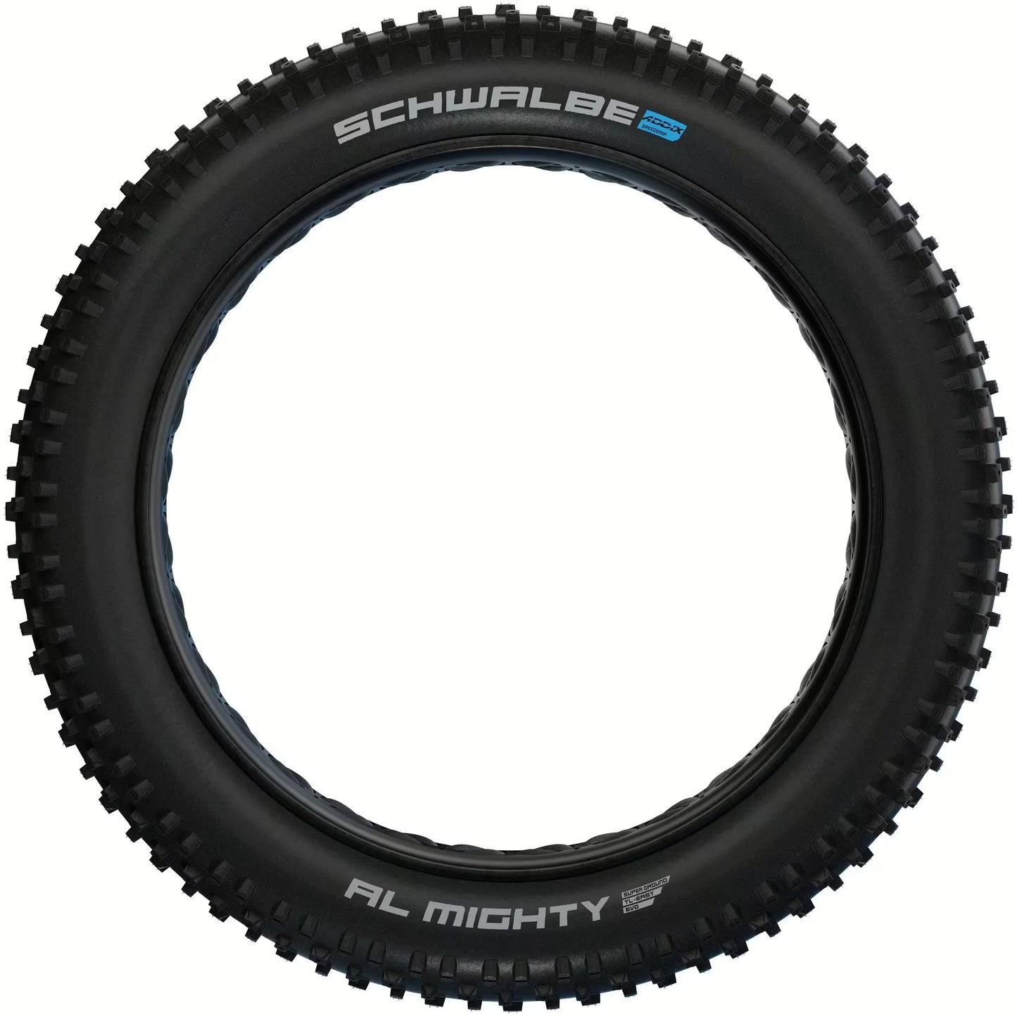 SCHWALBE Al MIGHTY SuperGround Addix 26x4.80 Tubeless Easy Flexible Tire, Black