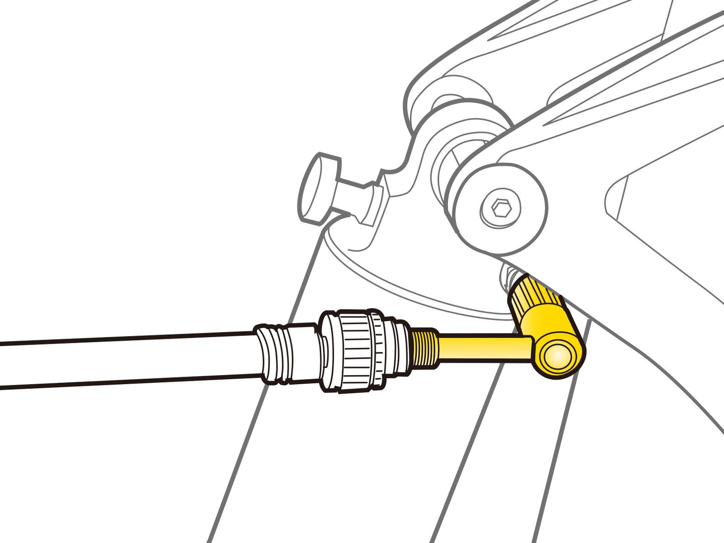 TOPEAK SCHRADER PRESSURE-RITE valve adapter