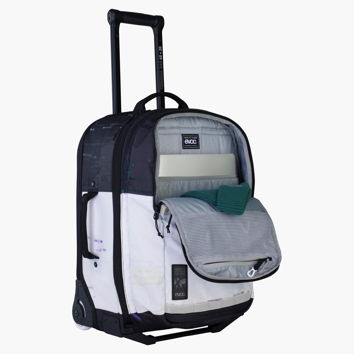 EVOC Trolley resväska 40L +20L Svart/vit
