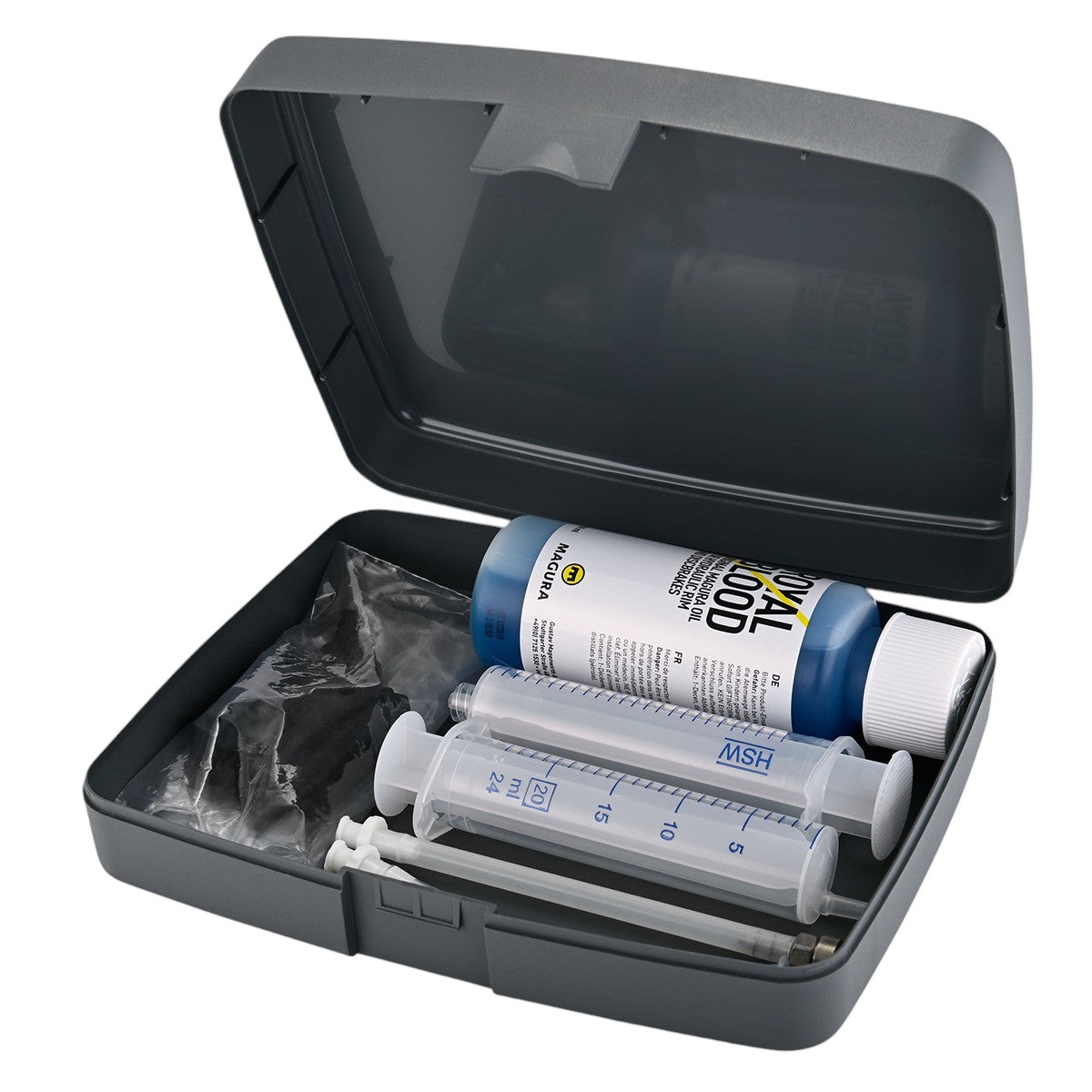 MAGURA CORE avluftningssats (med mineralolja) för hydrauliska bromsar.