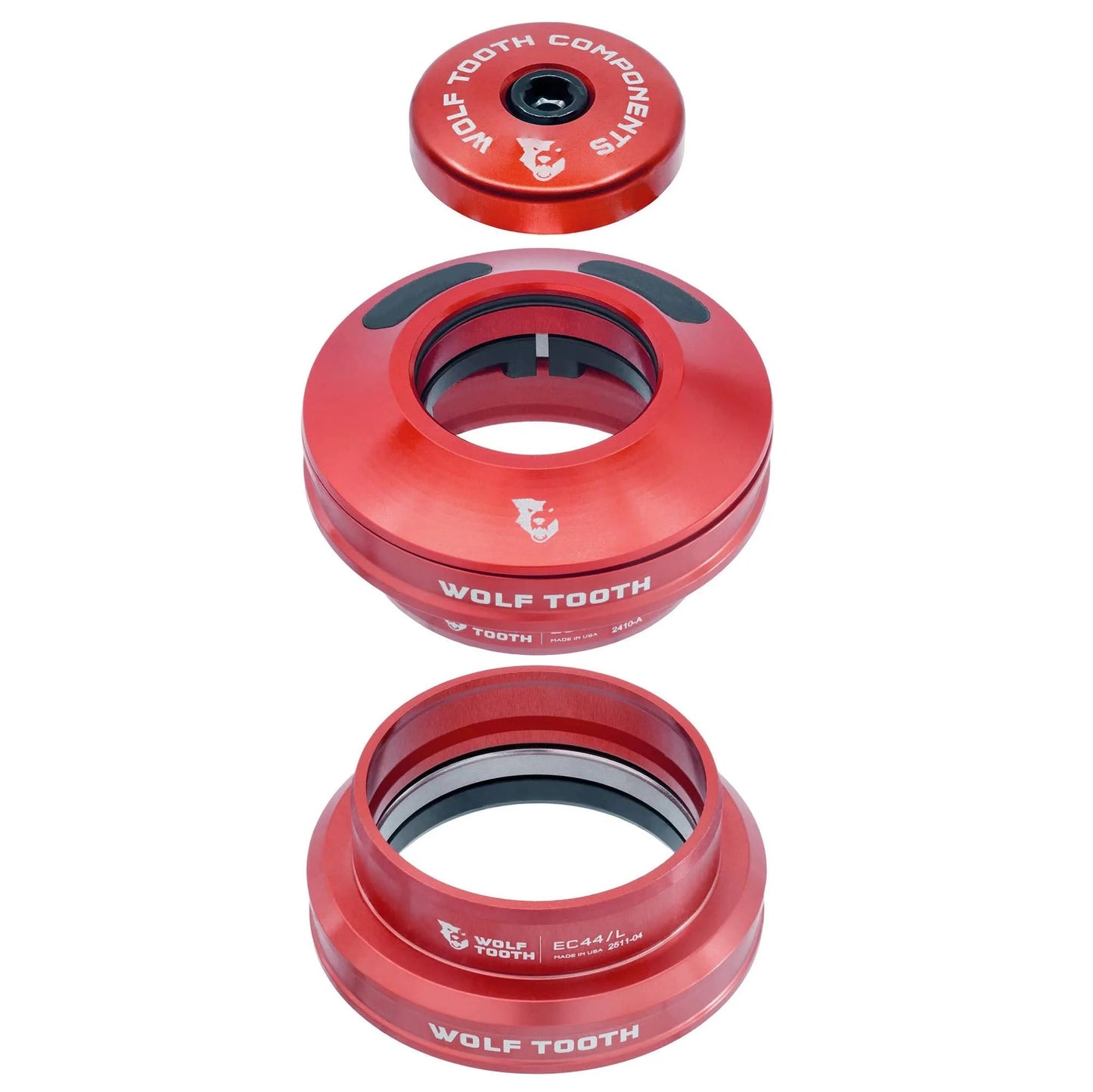 WOLF TOOTH EC44 Semi-integrerat headset Röd