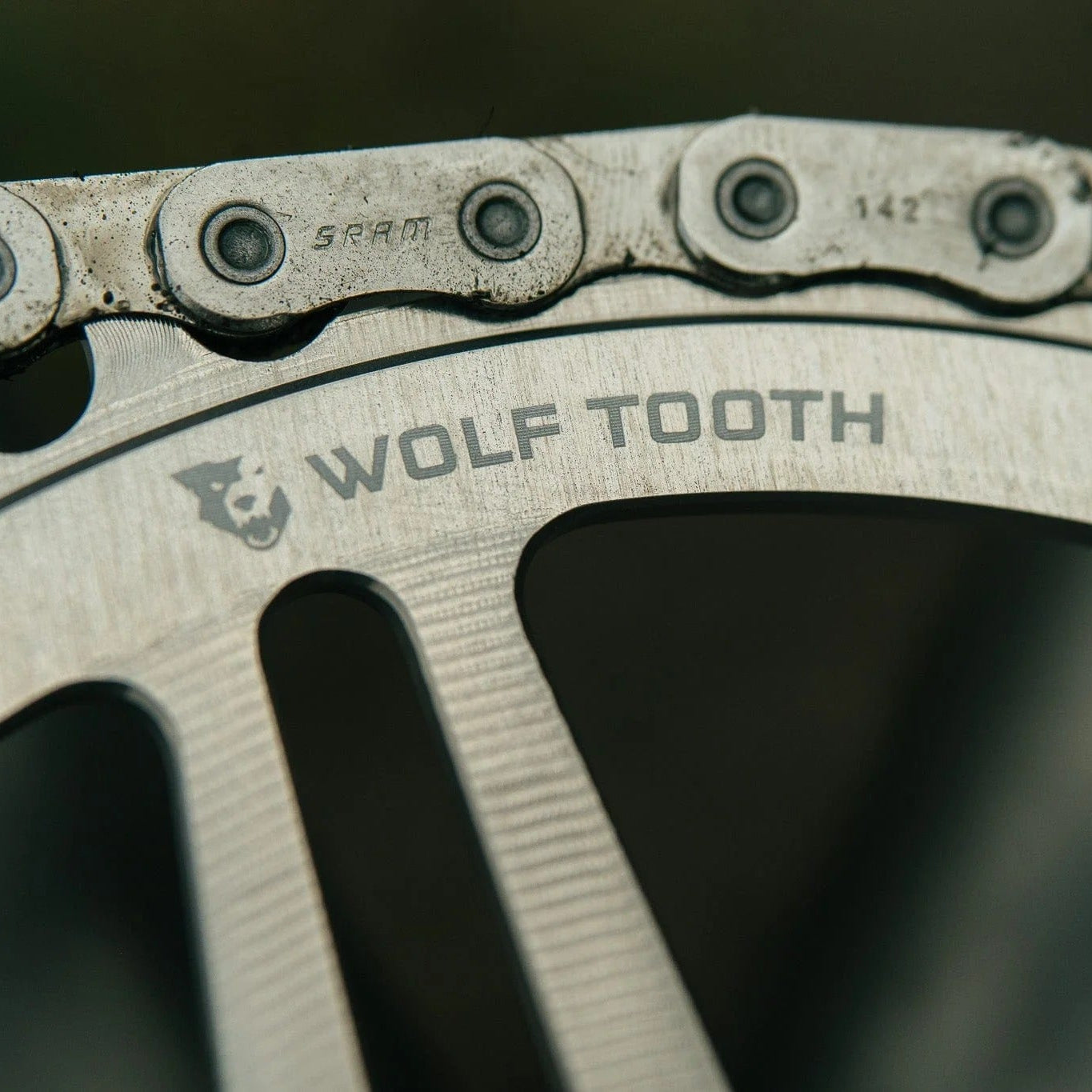 WOLF TOOTH GRAVEL Direktmonterad SRAM 8-håls monokedjekrans i råsilver