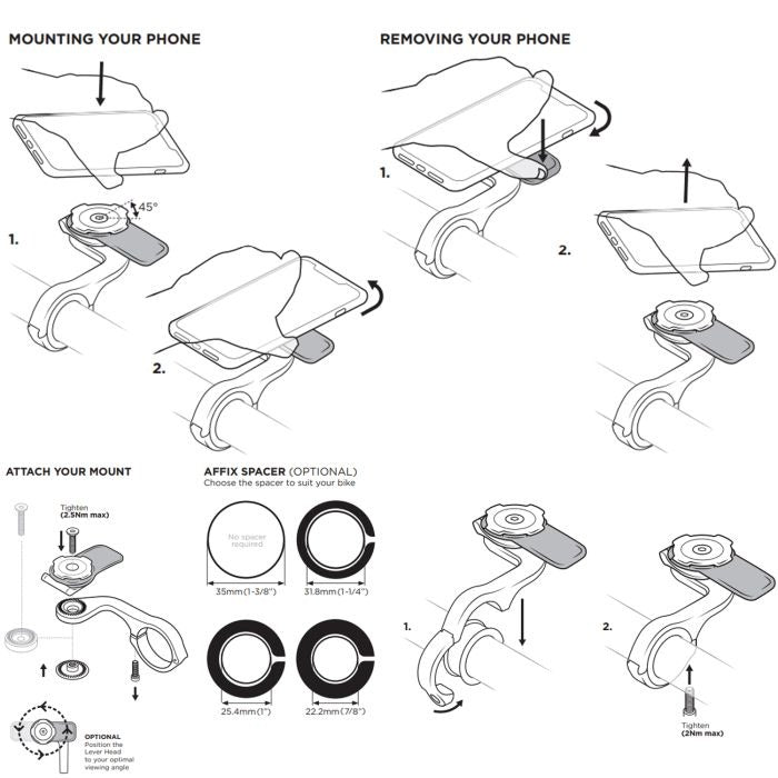 QUADLOCK OUT FRONT MOUNT PRO Hanger monteringsfäste