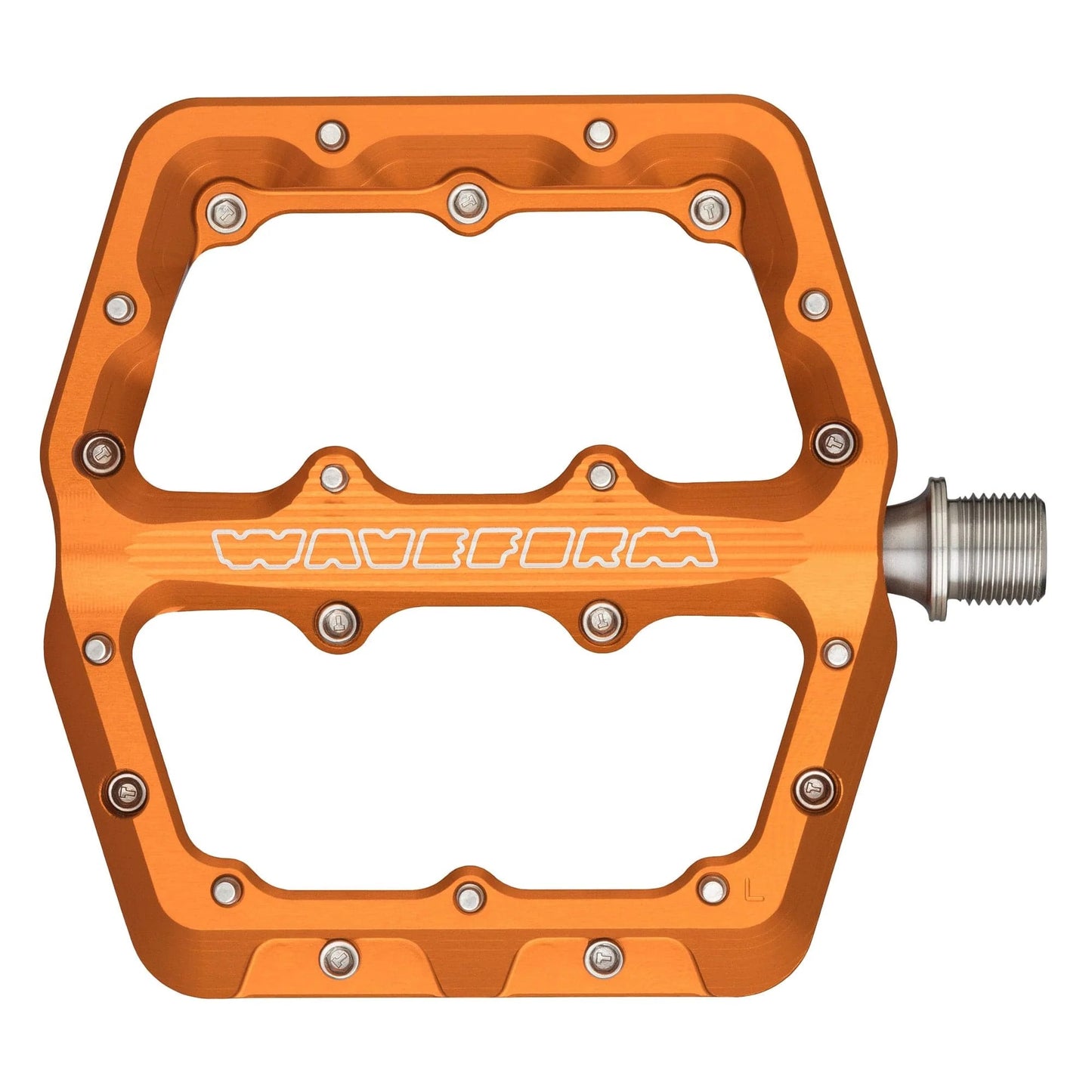 WOLF TOOTH WAVEFORM Large Orange Flat Pedals