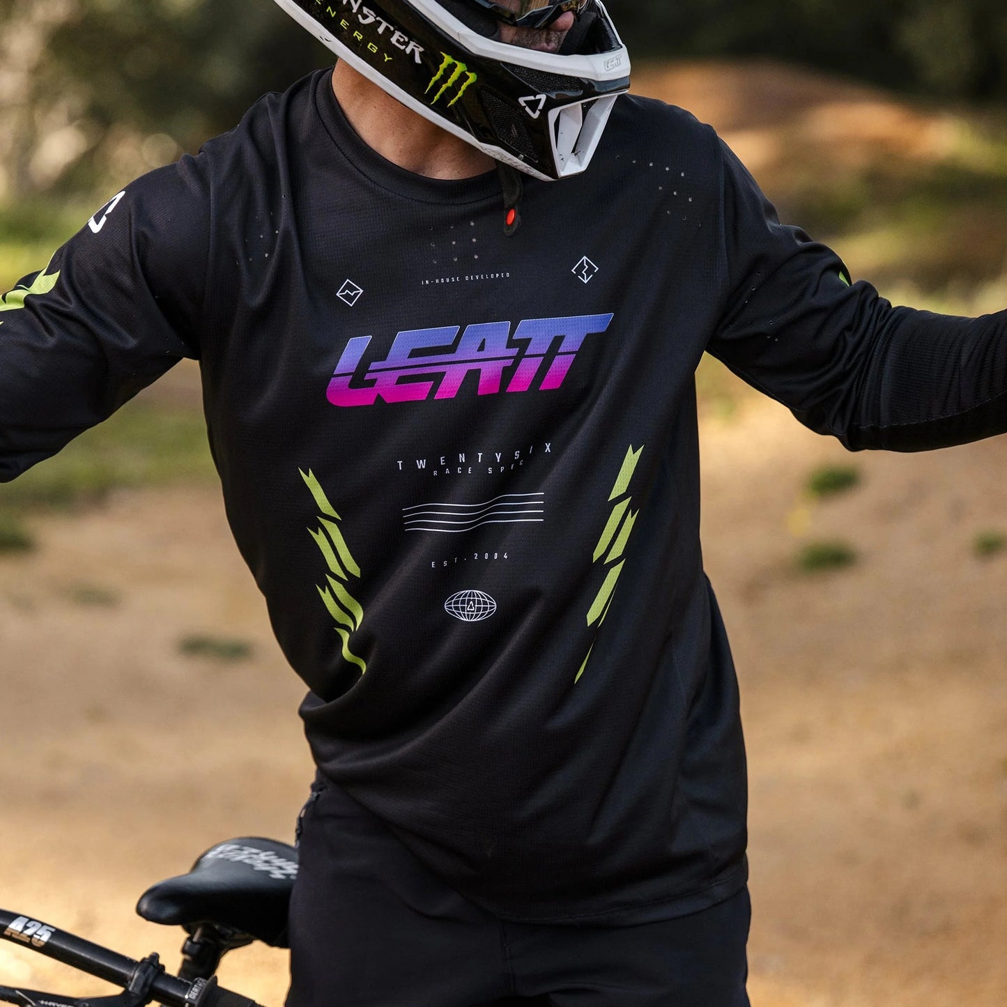 LEATT MTB GRAVITY 4.0 Long Sleeve Jersey Black/Purple