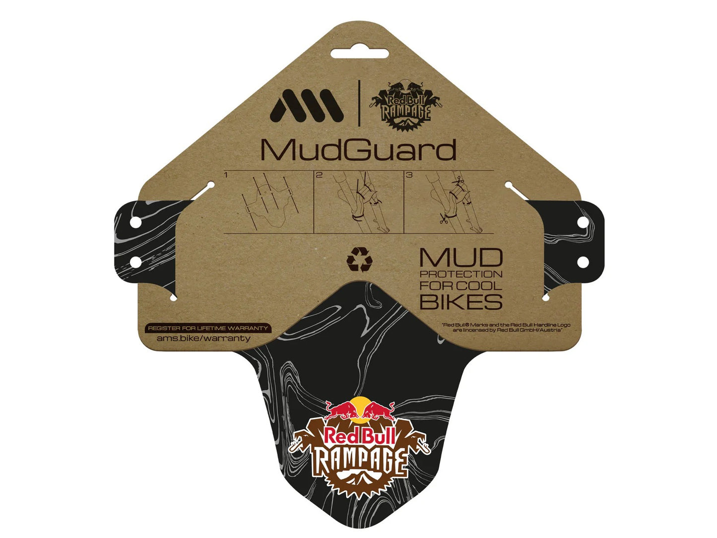 ALL MOUNTAIN STYLE Mudguard Red Bull Rampage Ridgeline White