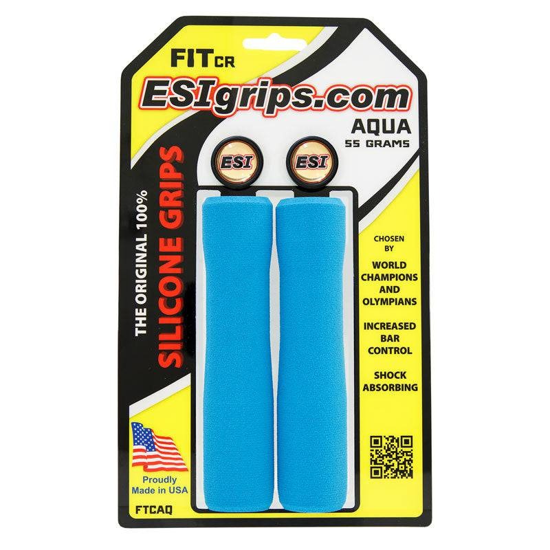 Handtag ESI FIT CR (CHUNKY/RACER'S EDGE COMBO) 130 mm Ljusblå
