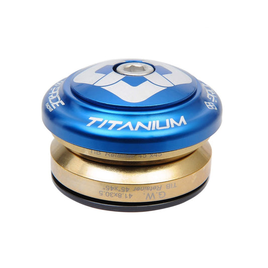 Integrerat Styrlager PRIDE Ti45 Titanium iIS42 1"1/8 Blå