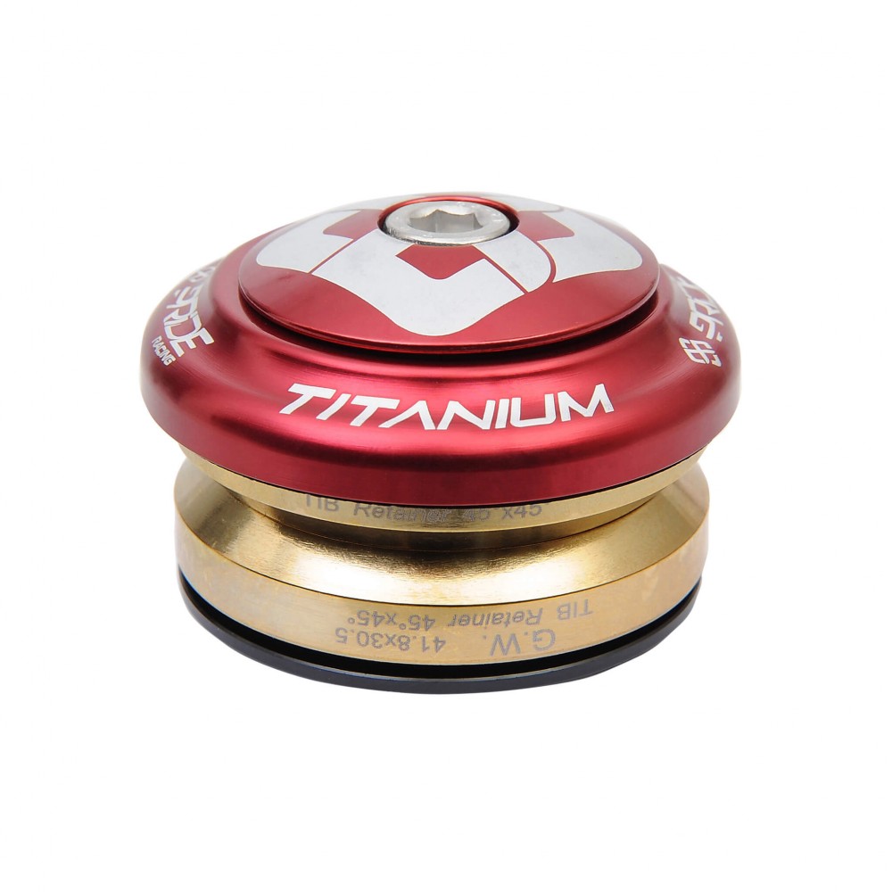 PRIDE Ti45 Titanium iIS42 1"1/8 Integrated Headset Red