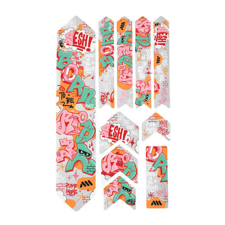 Adhesive Frame Protector ALL MOUNTAIN STYLE EXTRA Born to Be Rider Red