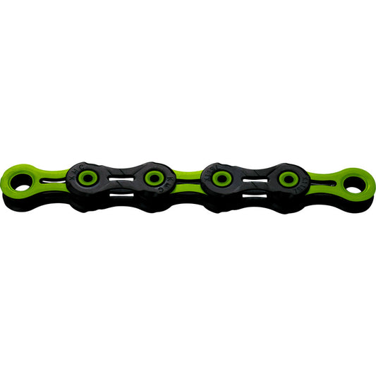 11V KMC DLC11 Waxed Black/Green Chain
