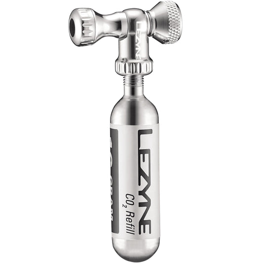 LEZYNE CONTROL DRIVE CO₂-slagmekanism + CO₂-patron med gänga, 16 g (1 st) Silver