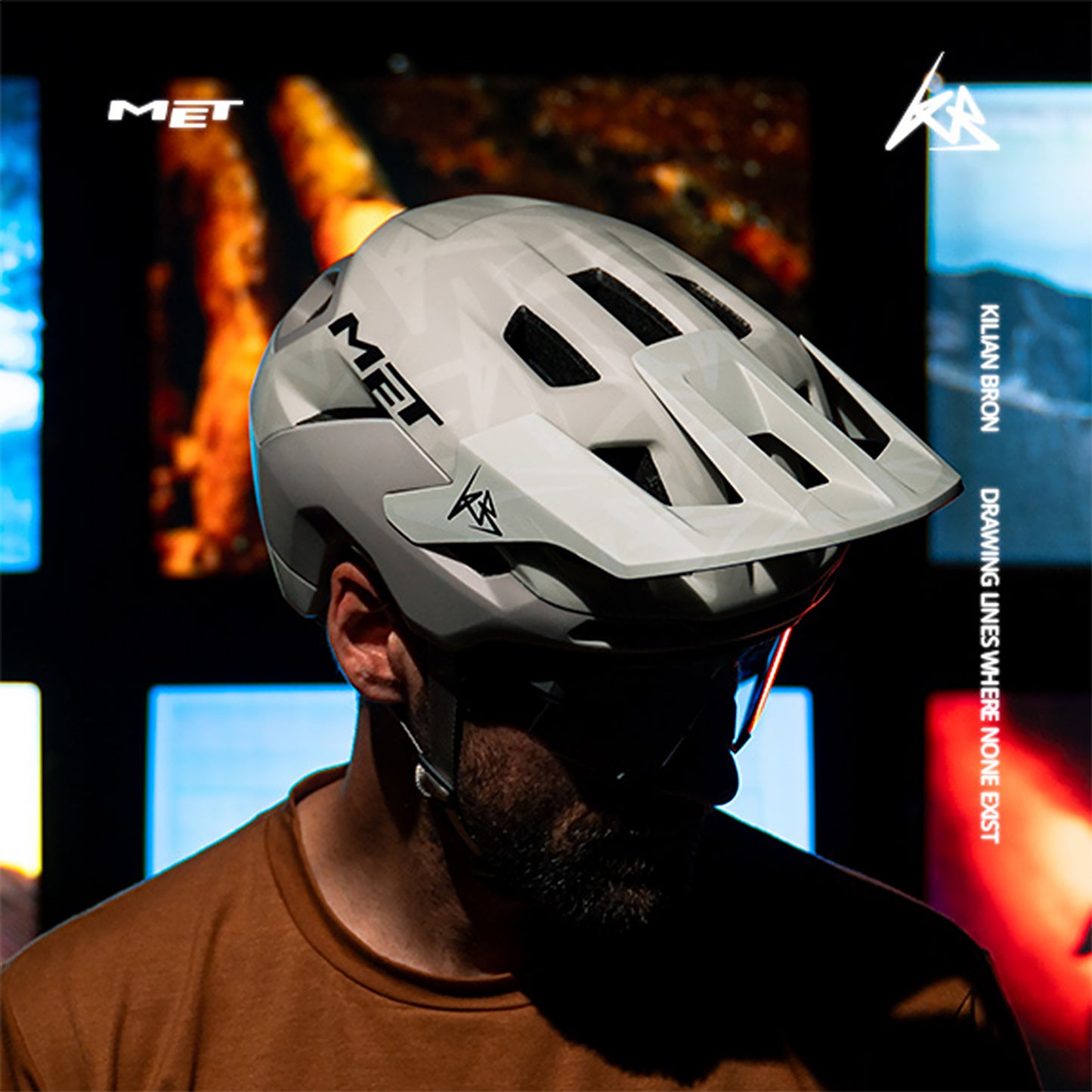 MTB Helmet MET REVO MIPS KILIAN BRON LIMITED EDITION Ecru/Grey