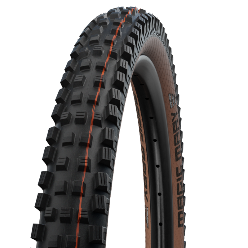 SCHWALBE MAGIC MARY 29x2.40 ADDIX SOFT SUPERGRAVITY Tubeless Ready Soft Black/Brown-däck