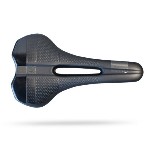 PRO GRIFFON GEL 142 mm sadel med skenor i rostfritt stål Svart