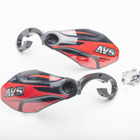 AVS KIT DECO handskydd Alu Tab Svart/Röd