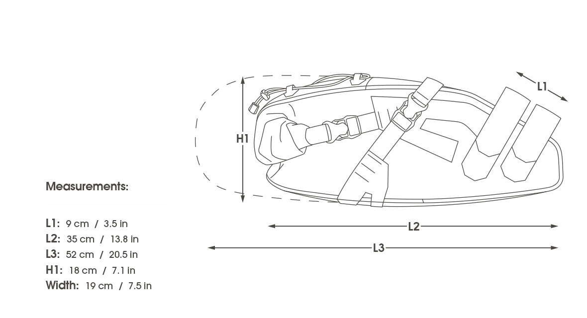 APIDURA EXPEDITION SADDLE PACK 17 L Svart