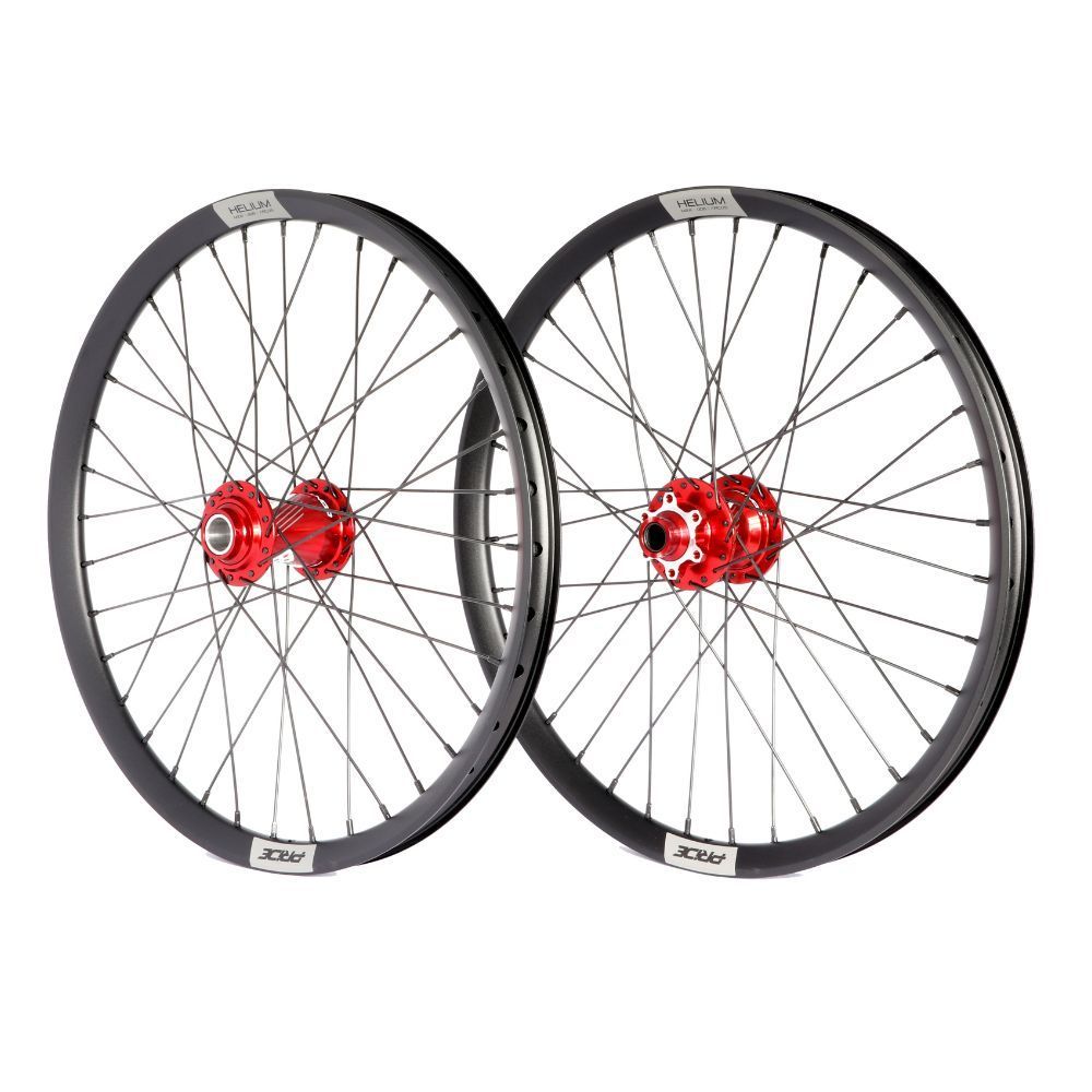 PIRDE 20" (406mm) Control V1 Helium M24 20/10mm Axles Red Wheelset