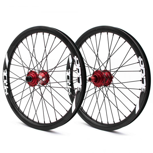 Hjulpar PRIDE 20" (406mm) Kolfiber Gravity Gloss Disc Pride Control Axlar 20/10mm Röd