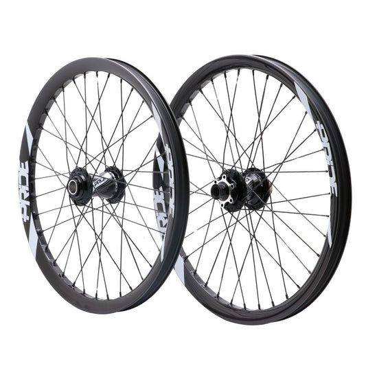 Hjulpar PRIDE 20" (406mm) Kolfiberfälg Wave Gloss White Control V2 Disc Axlar 20/15mm Svart/Vit