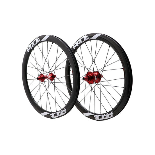 Hjulpar PRIDE 20" (451mm) Kolfiber Gravity Gloss Disc Pride Control V1 Axlar 10/10mm Röd
