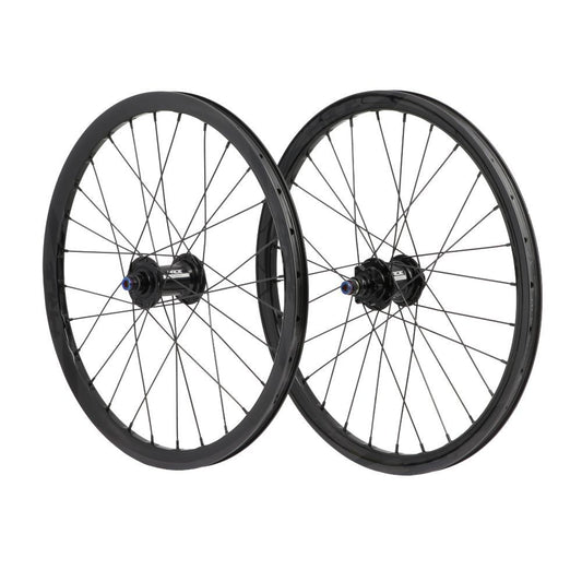 Hjulpar PRIDE 20" (451mm) Kolfiber Wave Gloss Black Fusion Disc Axlar 10/10mm Svart