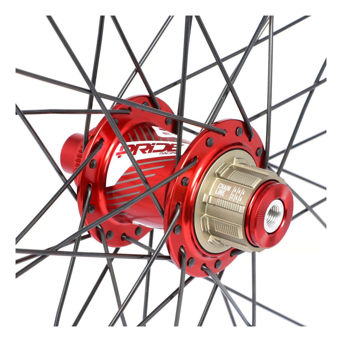 Hjulpar PRIDE 24" (507mm) Control V1 Disc Axlar 20/10mm Röd