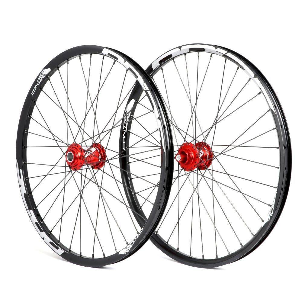 PRIDE 20" (451mm) Control V2 Disc Wheelset Axles 10/15mm Red