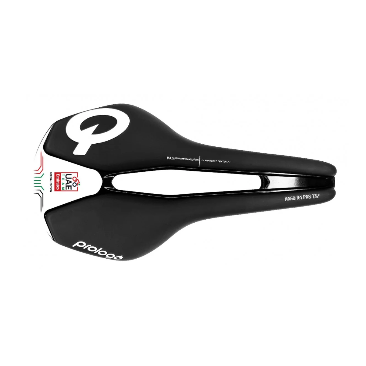 PROLOGO NAGO R4 PAS 137 mm sadel Nack skänklar Svart/Vit UAE