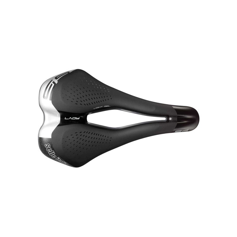 Sadel SELLE ITALIA S 5 LADY SUPERFLOW L för damer, med skenor, svart