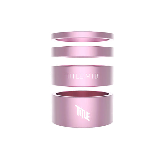 Styrlagerdistansringar TITLE Aluminium 1-1/8" Rosa