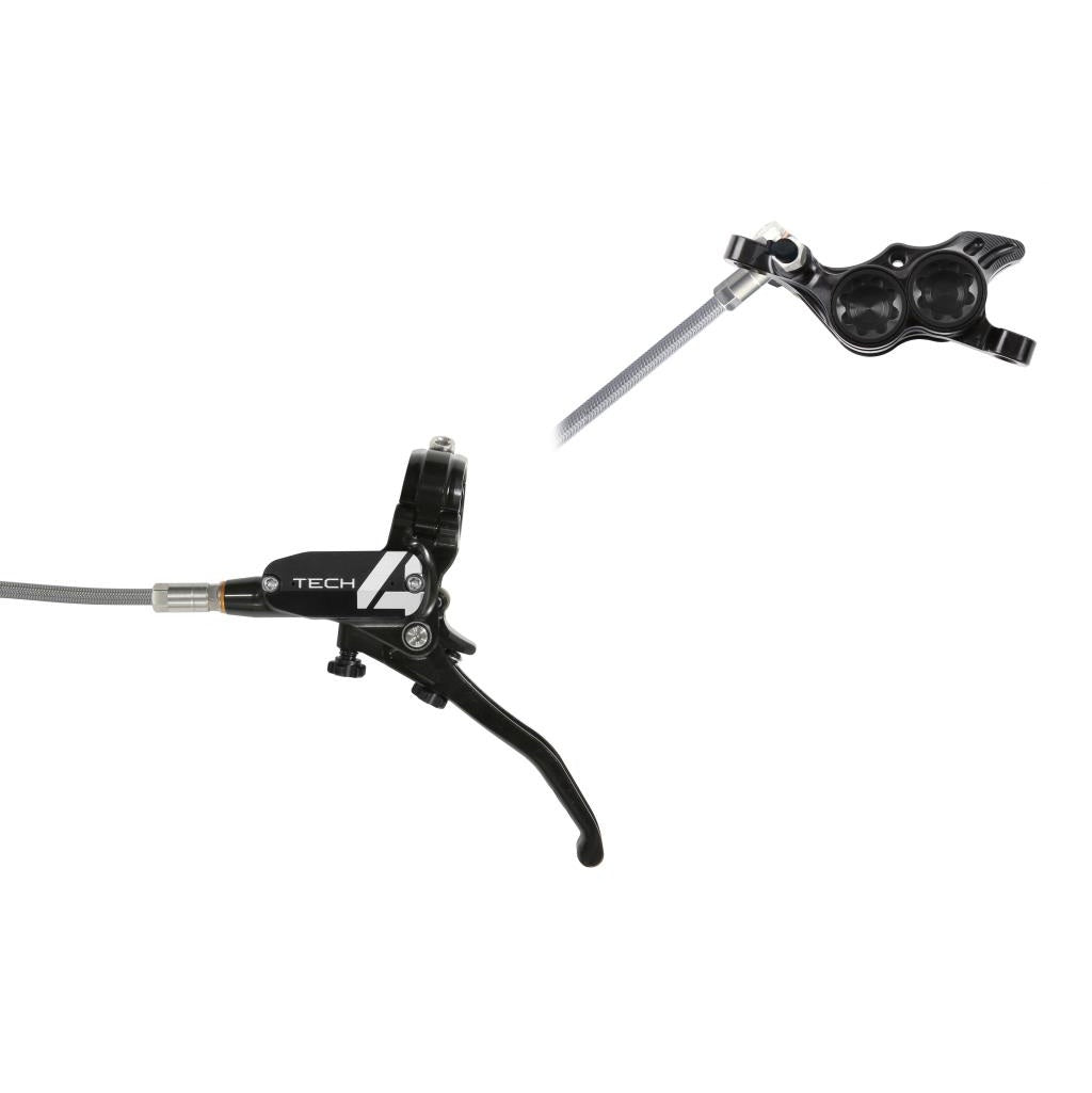 HOPE TECH 4 E4 BRAIDED frambroms Aviation bromsledning Svart