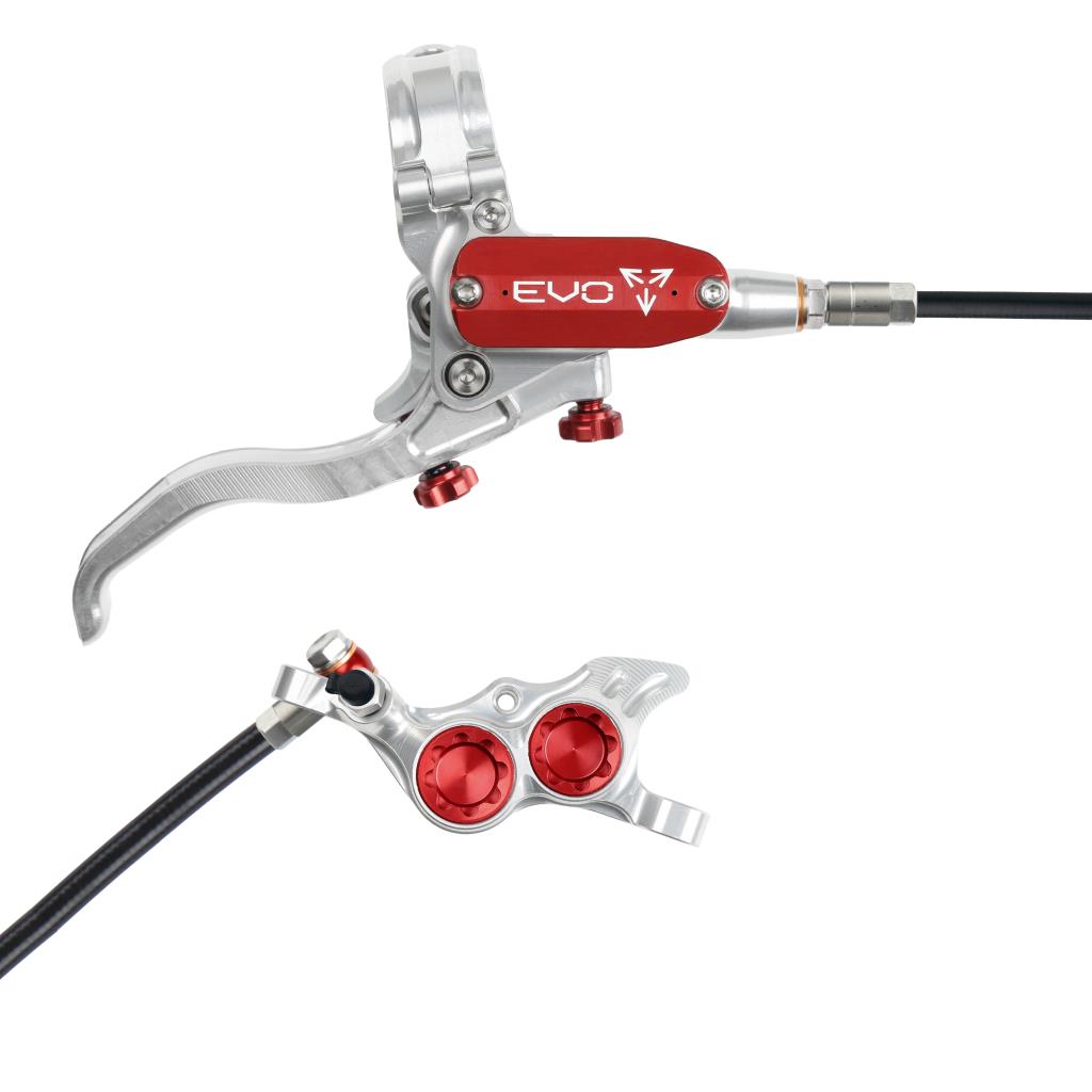 HOPE TECH 4 EVO TR4 Bakbroms Silver/Röd