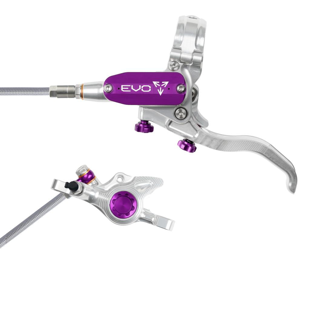 HOPE TECH 4 EVO X2 PM Aviation främre broms silver/violett