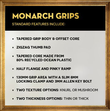 Grips PEATY'S MONARCH PRO KNURL Supersoft Black