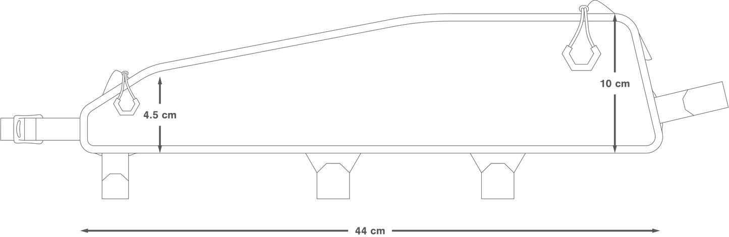 APIDURA RACING LONG TOP TUBE PACK 2 L ramväska Svart