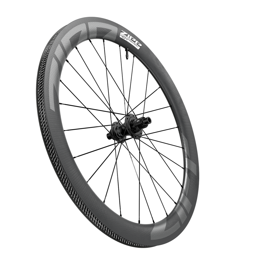 Ett par ZIPP 404 FIRECREST DISC-hjul, Tubeless Ready (Center Lock)